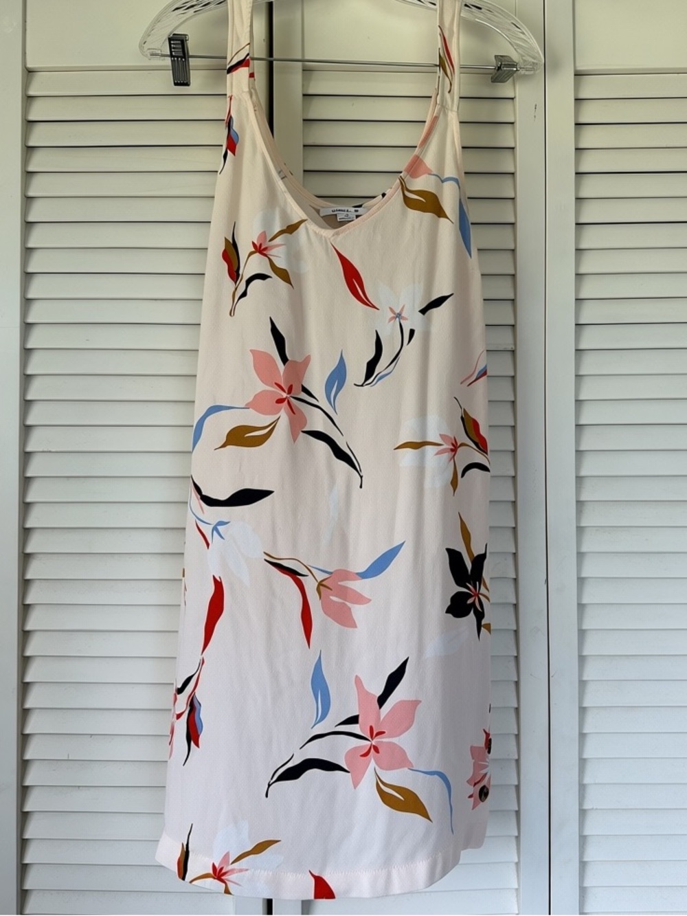 O'Neill Cream Top with Brown, Pink & Blue Print